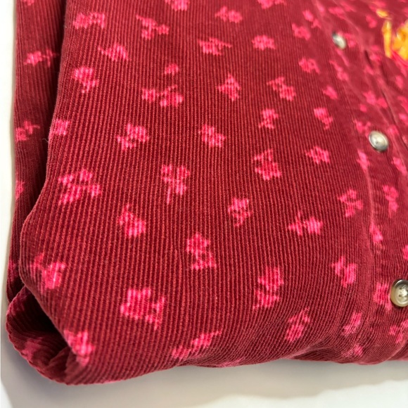 90s Vintage Disney's Winnie The Pooh Bear Embroidered Fall Corduroy Long Sleeves - Picture 4 of 9